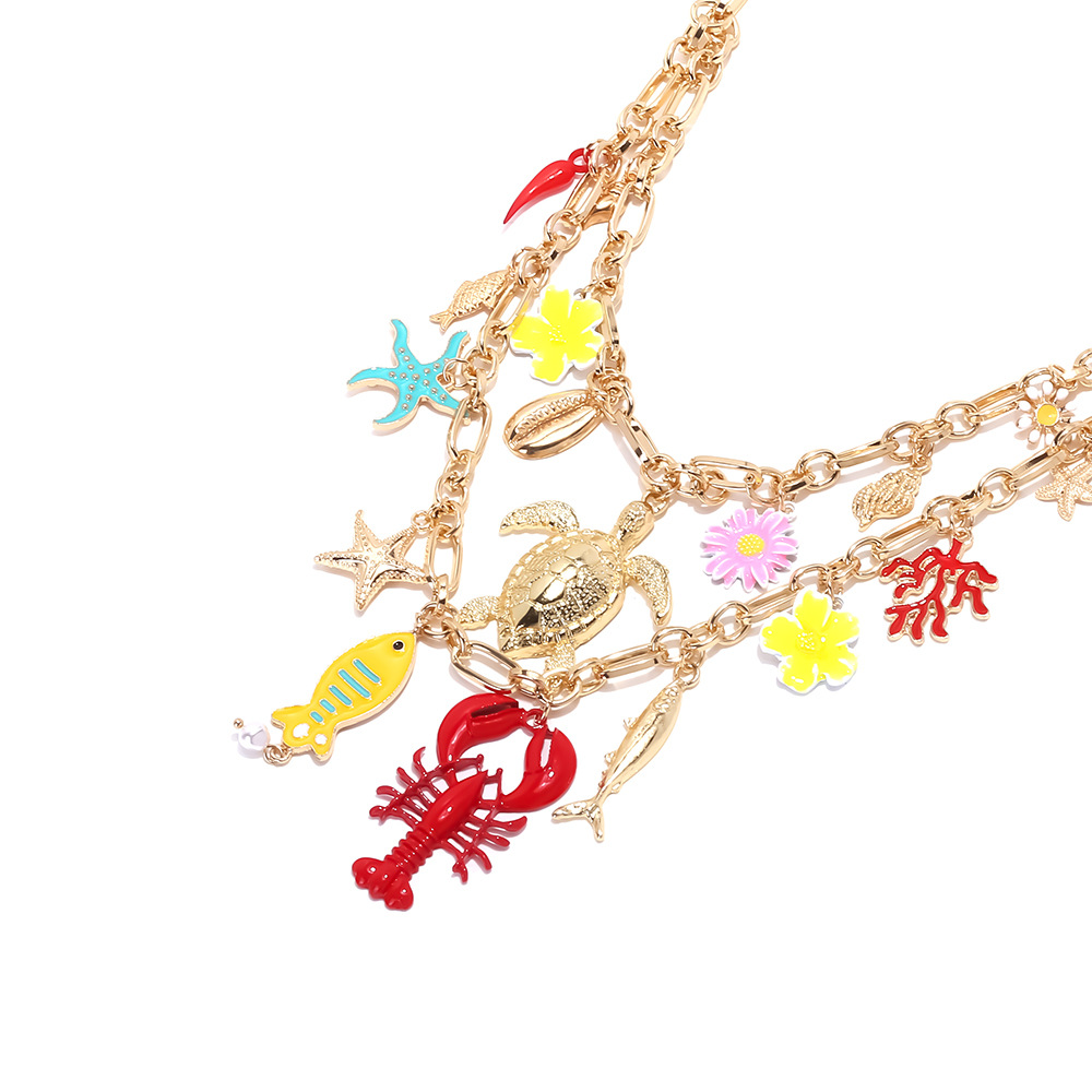 1 Piece Oceanic Alloy Layered Necklace Picture3