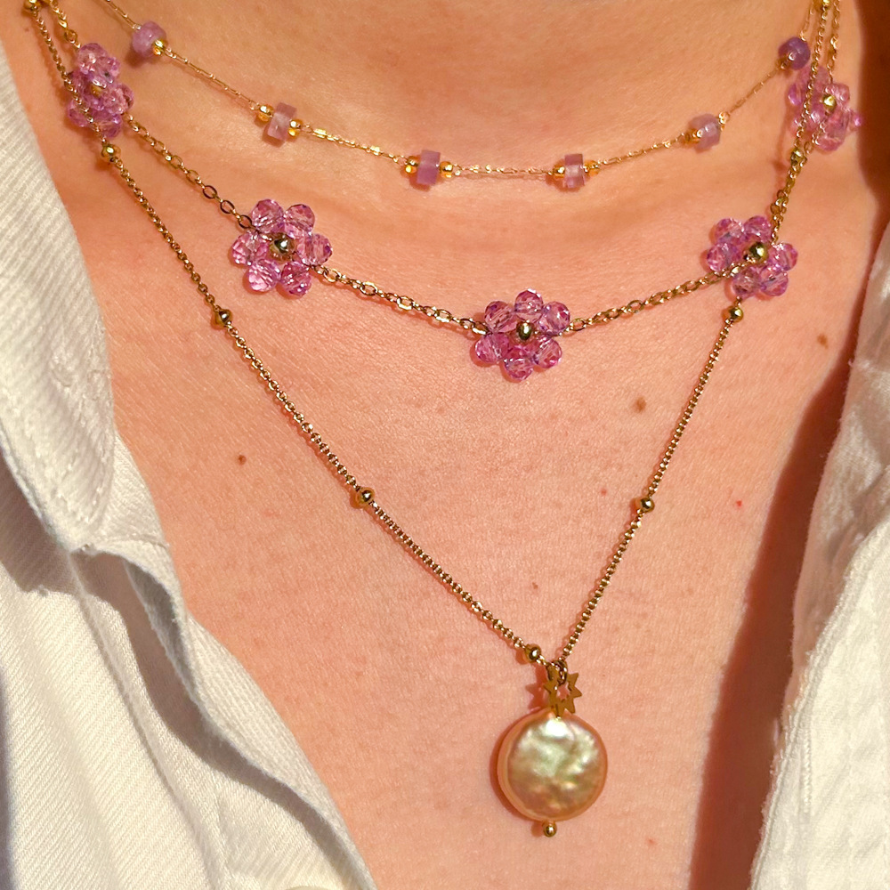 Elegant Letter Stainless Steel Women's Pendant Necklaces h5Picture2