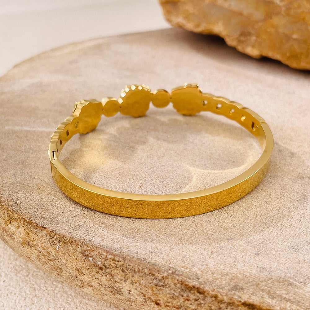 Braccialetti da donna in acciaio inossidabile color oro con conchiglia, 1 pezzo h5Immagine7