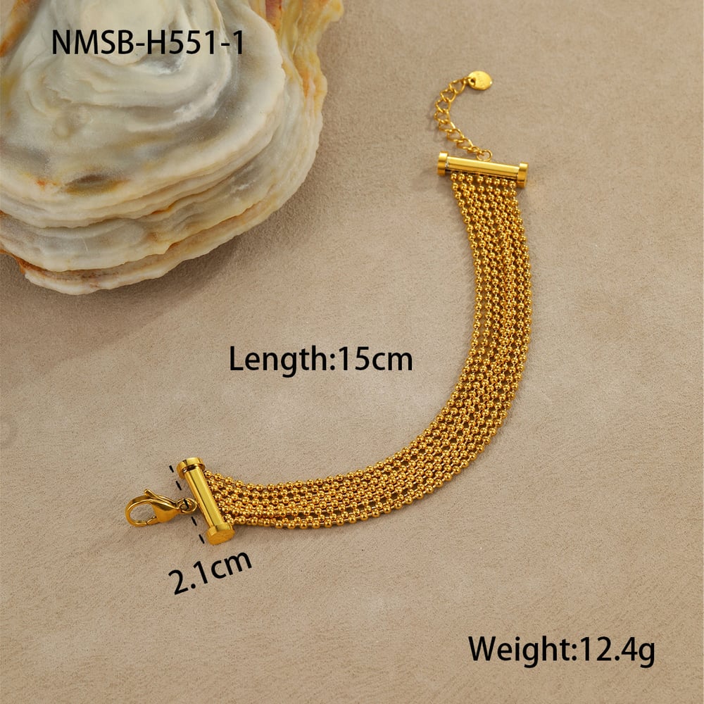 Chain Stainless Steel  Gold Color Women's Chain Bracelets