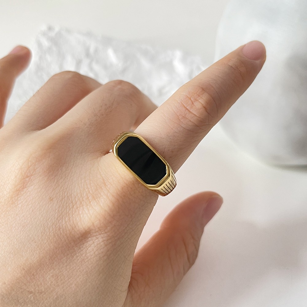 1 Piece Shell Stainless Steel Gold Color Ring Picture3