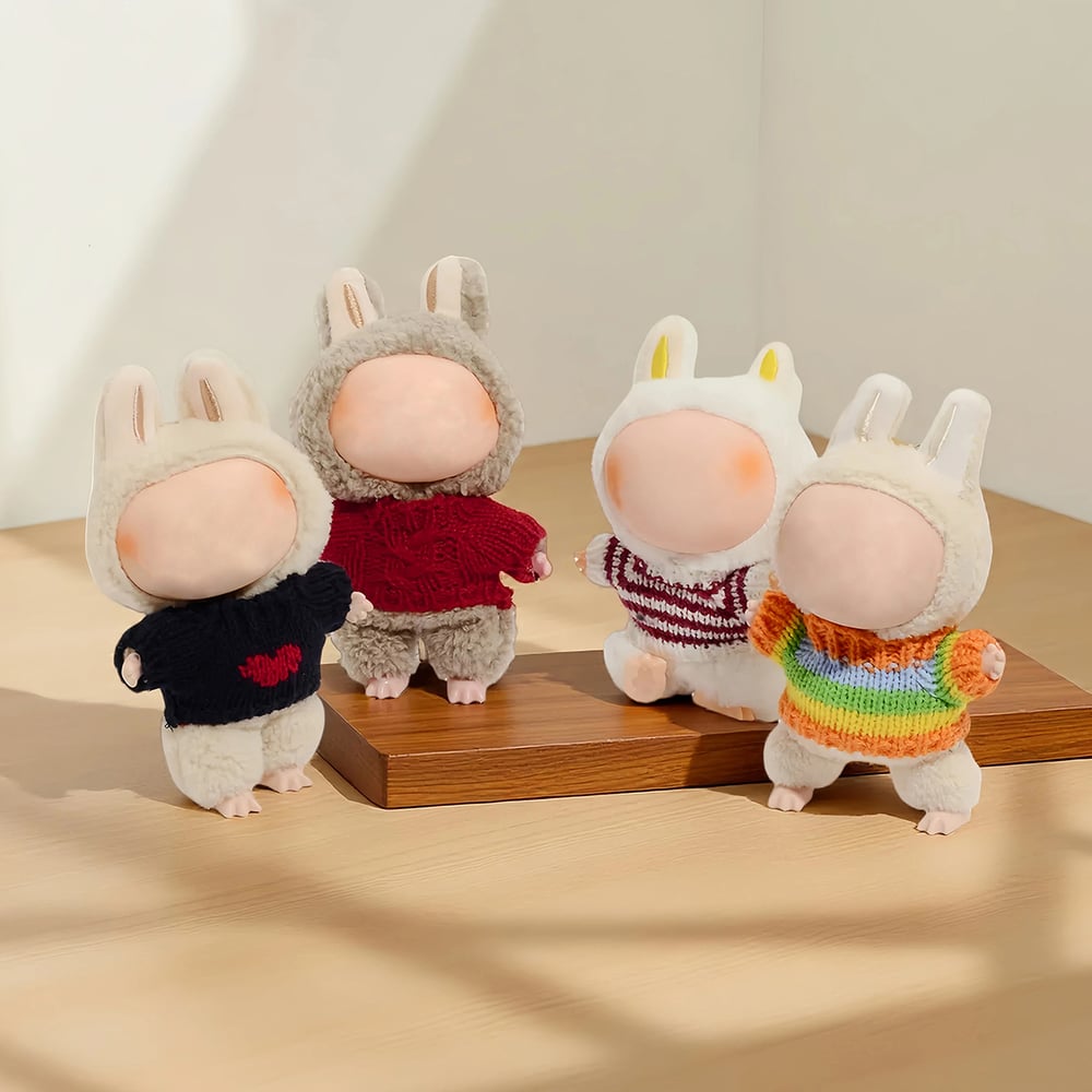 1 pieza linda ropa de suéter de muñeca a rayas h5Imagen3