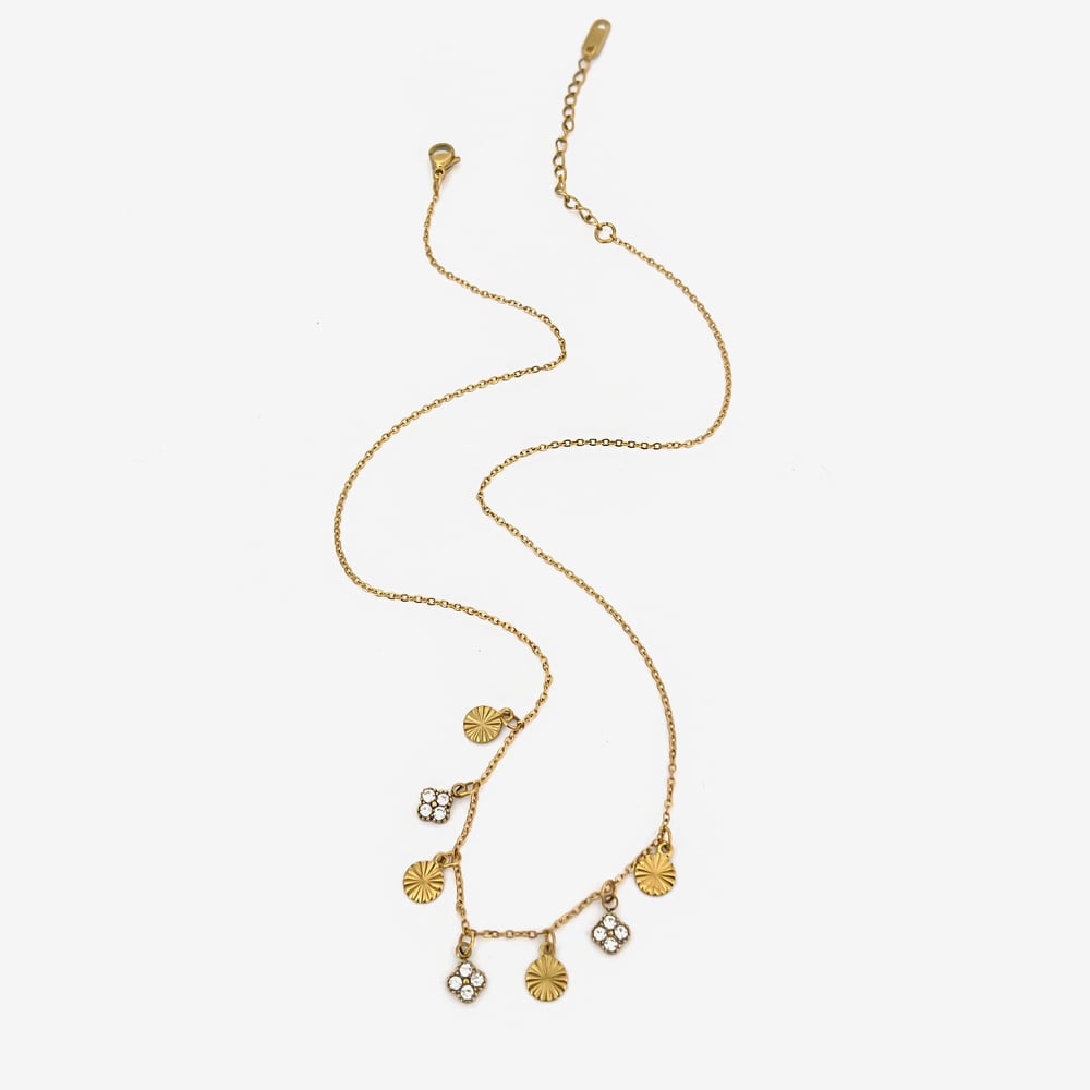 1 Piece Cross Stainless Steel Gold Color Pendant Necklace