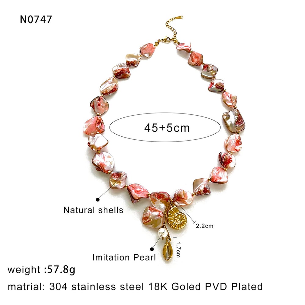 1 Piece Shell Stainless Steel Necklace