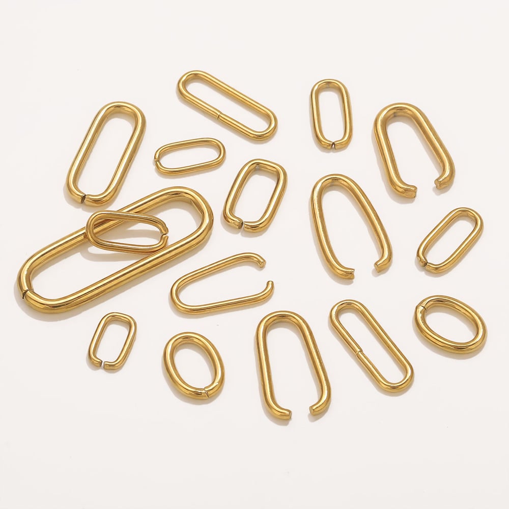 1 Piece DIY Pendant Clasp Stainless Steel Gold Color Jewelry Charms Picture4