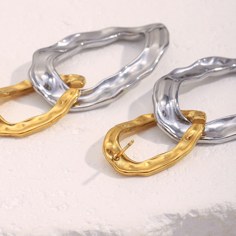 1 Pair Modern Oval Shape Women's Dangle Earrings h5Picture3