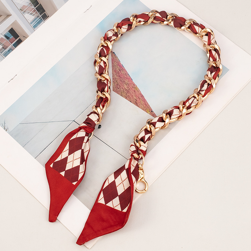 1 Piece Luxurious Series Sennit Scarves Aluminum Bag Strap
