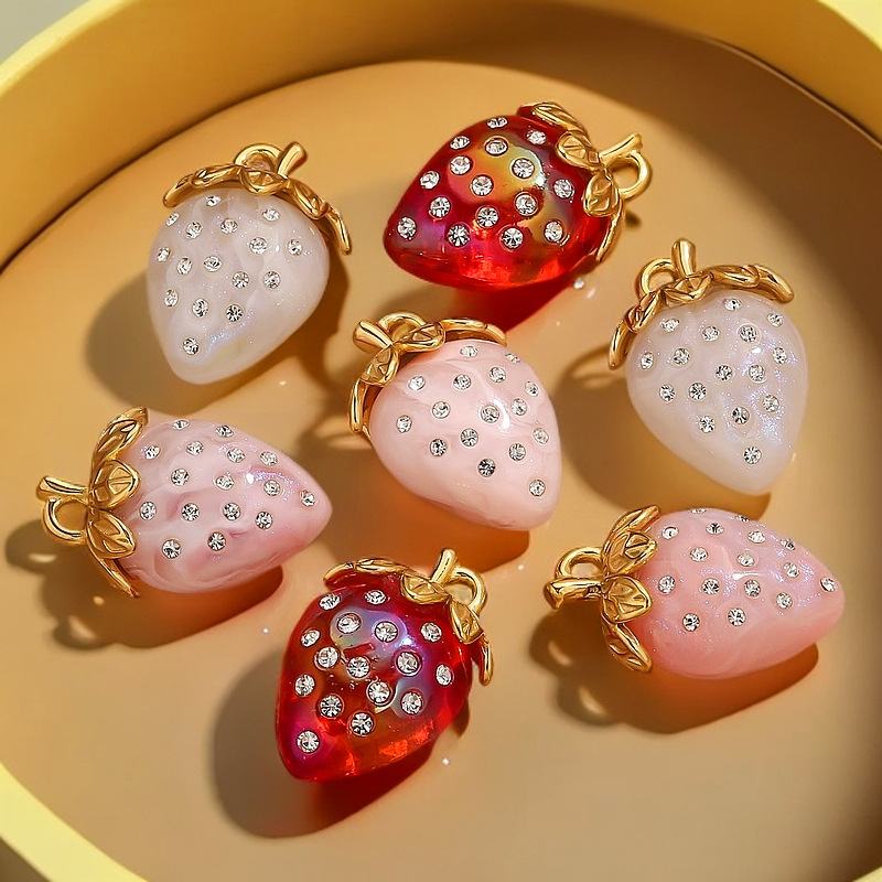 1 Piece DIY Cherry Stainless Steel Women's Pendants h5Picture2