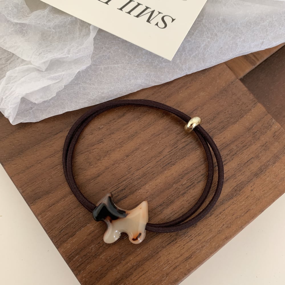 1 Pair Cute Dog Acetate Women's Hair Ties