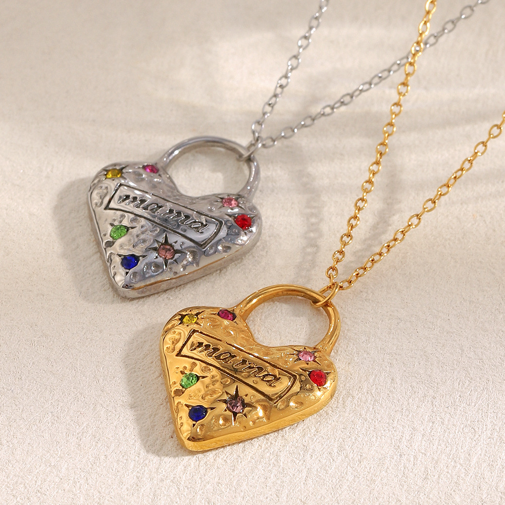 1 Piece Simple Series Classic Heart Stainless Steel Women's Pendant Necklaces h5Picture3