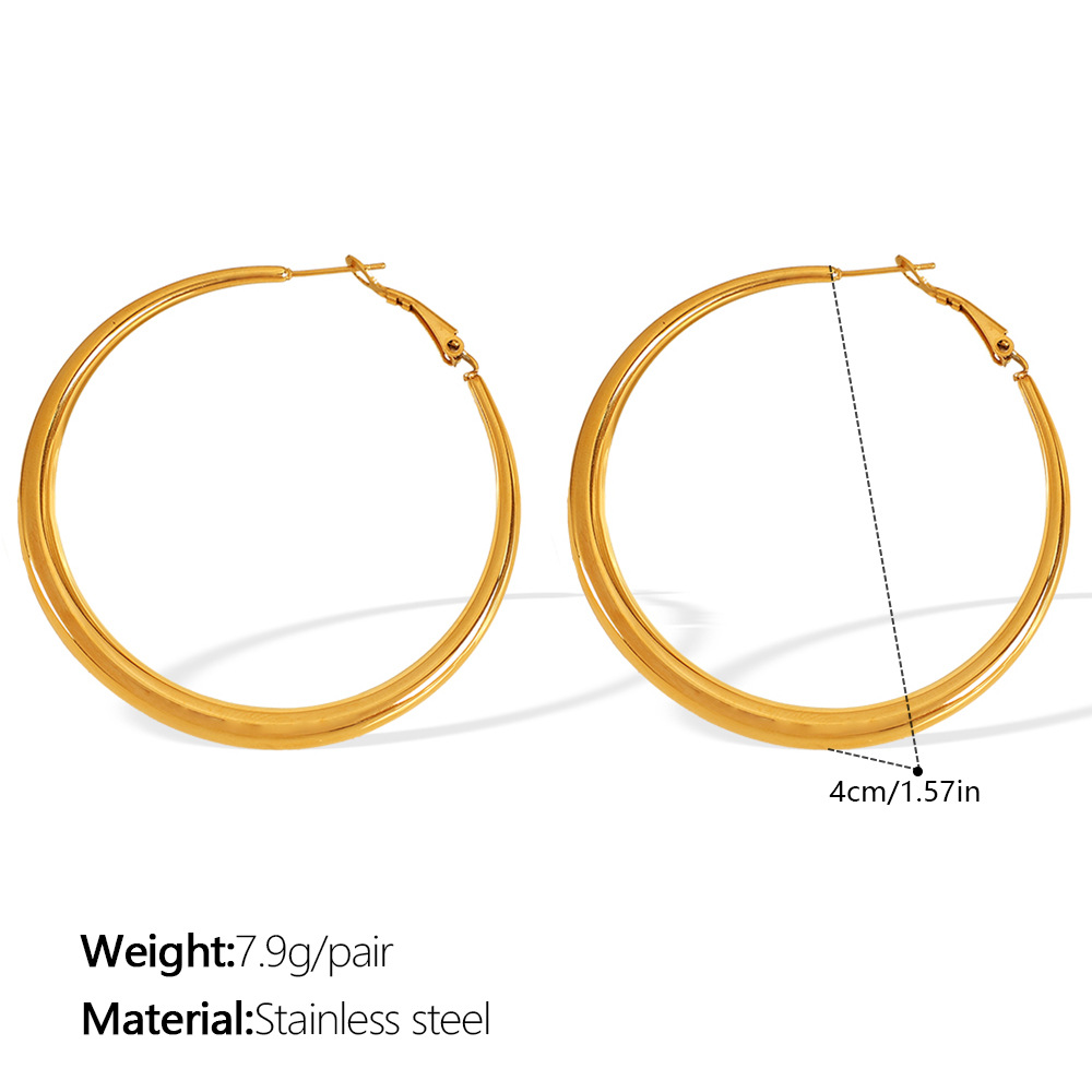 1 Pair Basic Hoop Earrings
