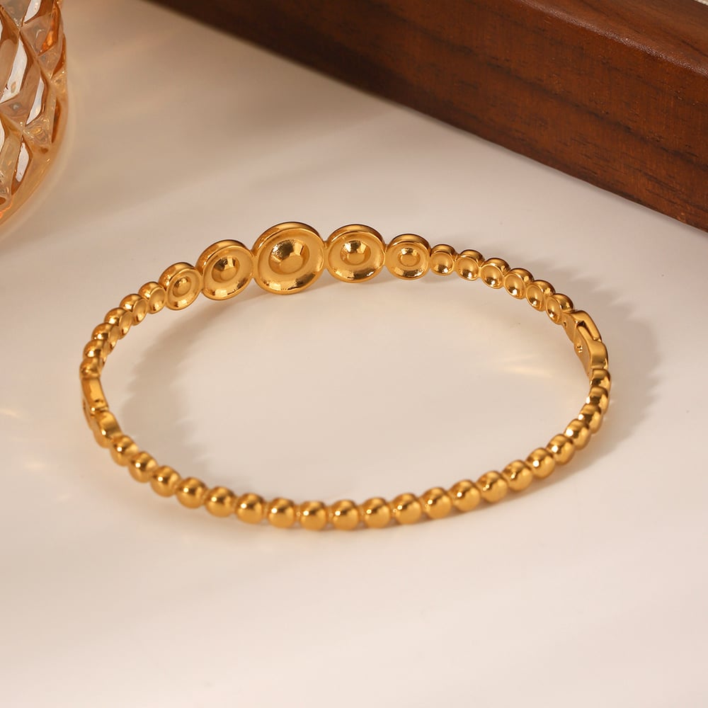 1 Pair Simple Series Daily Geometric Stainless Steel  Women's Bangles Picture4