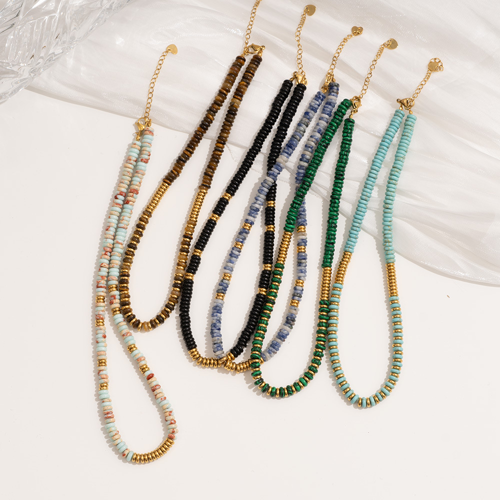 1 Piece Vintage Style Beads Natural Stones Women's Beaded Necklaces h5Picture3