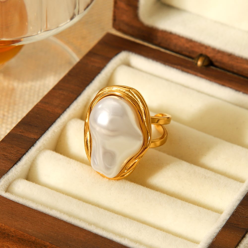 1 Piece Simple Series Daily Irregular Shape Stainless Steel  Statement Rings Picture6