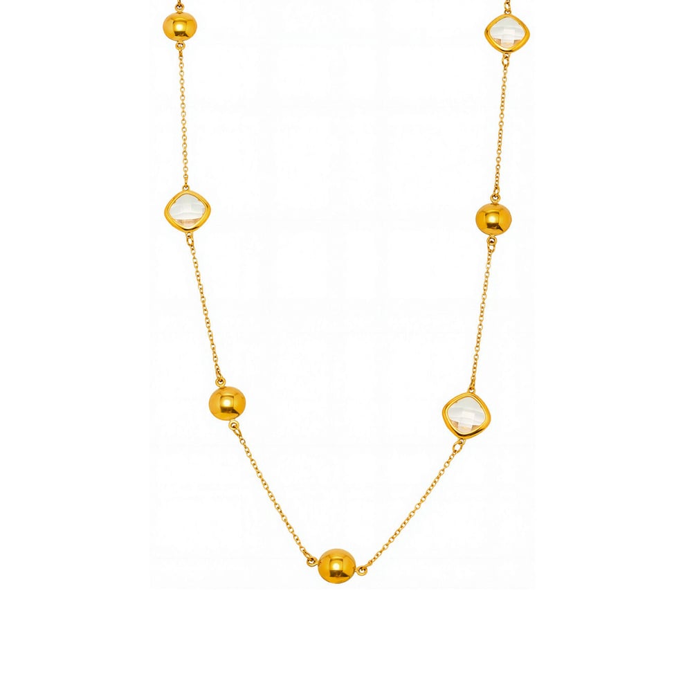 1 Piece Retro Rectangle Stainless Steel Gold Color Women's Pendant Necklaces