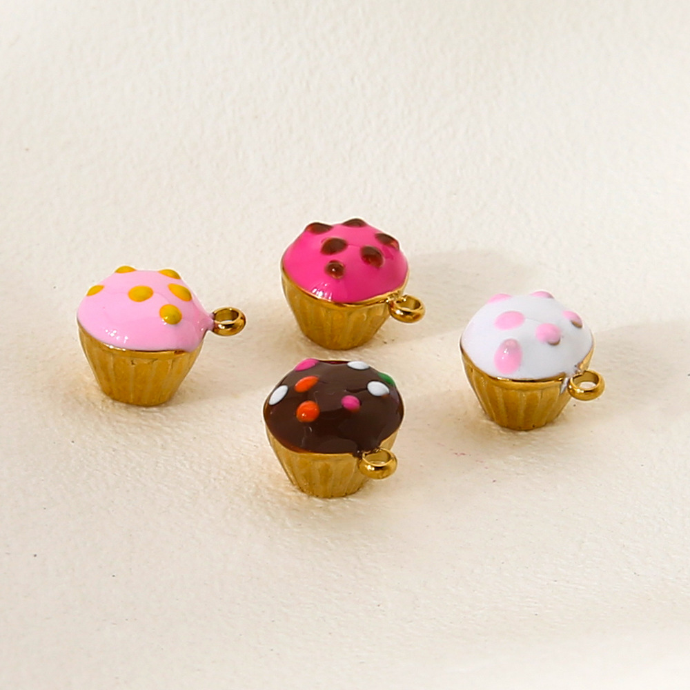 1 Piece Cute Stainless Steel Gold Color DIY Pendant Picture3