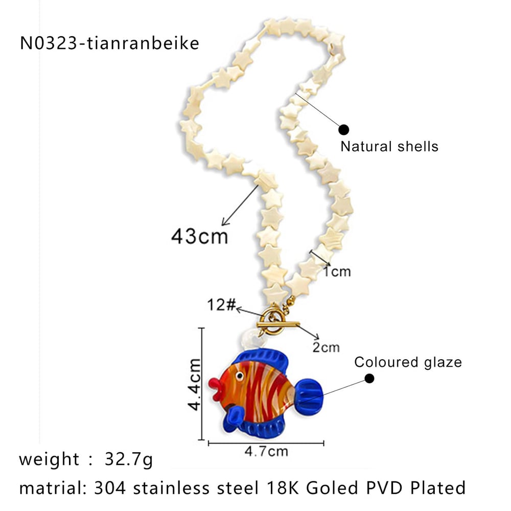 1 Piece Cute Fish Beaded Necklace h5Picture2