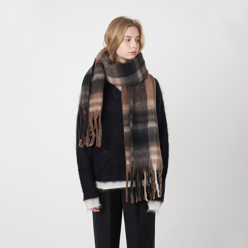 1 Piece Daily Plaid Polyester Women's Winter Scarves Picture3