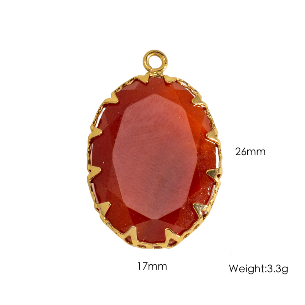 1 Adet Romantik Basit Düzensiz Şekilli Doğal Taşlı Kadın Kolye Ucu