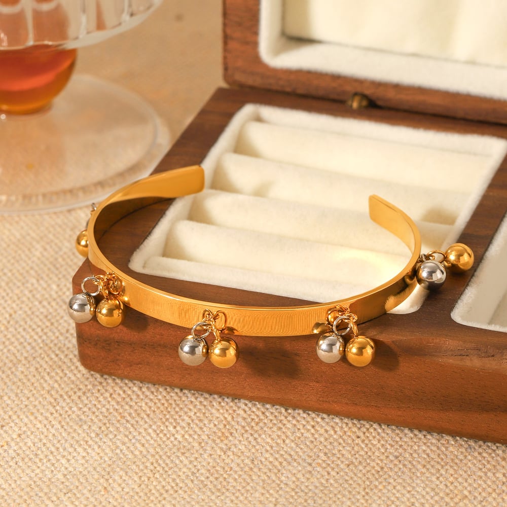 1 Piece Simple Series Daily Mixed Stainless Steel  Women's Bangles h5Picture5