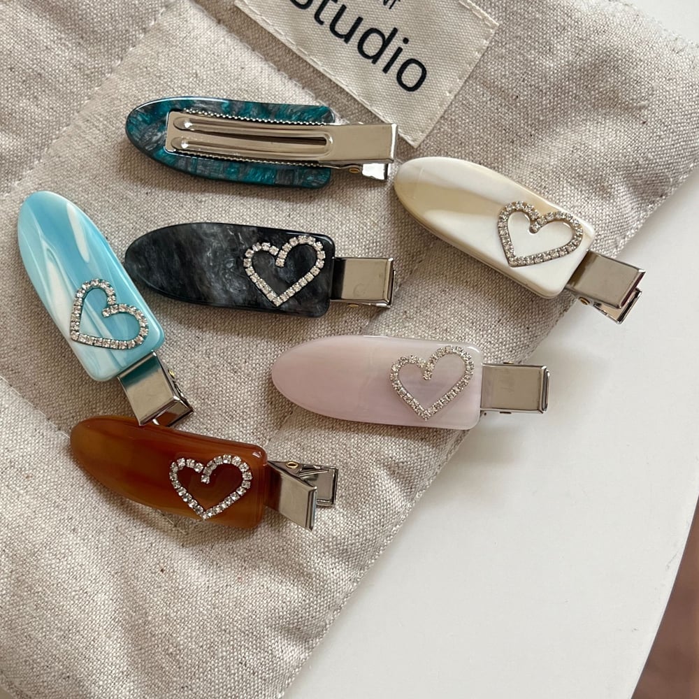 1 Pair Simple Series Elegant Heart Acetate Women's Hair Clips Picture5