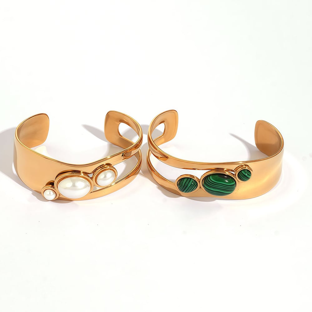 1 Piece Elegant Irregular Shape Stainless Steel  Women's Cuff Bracelets Picture7