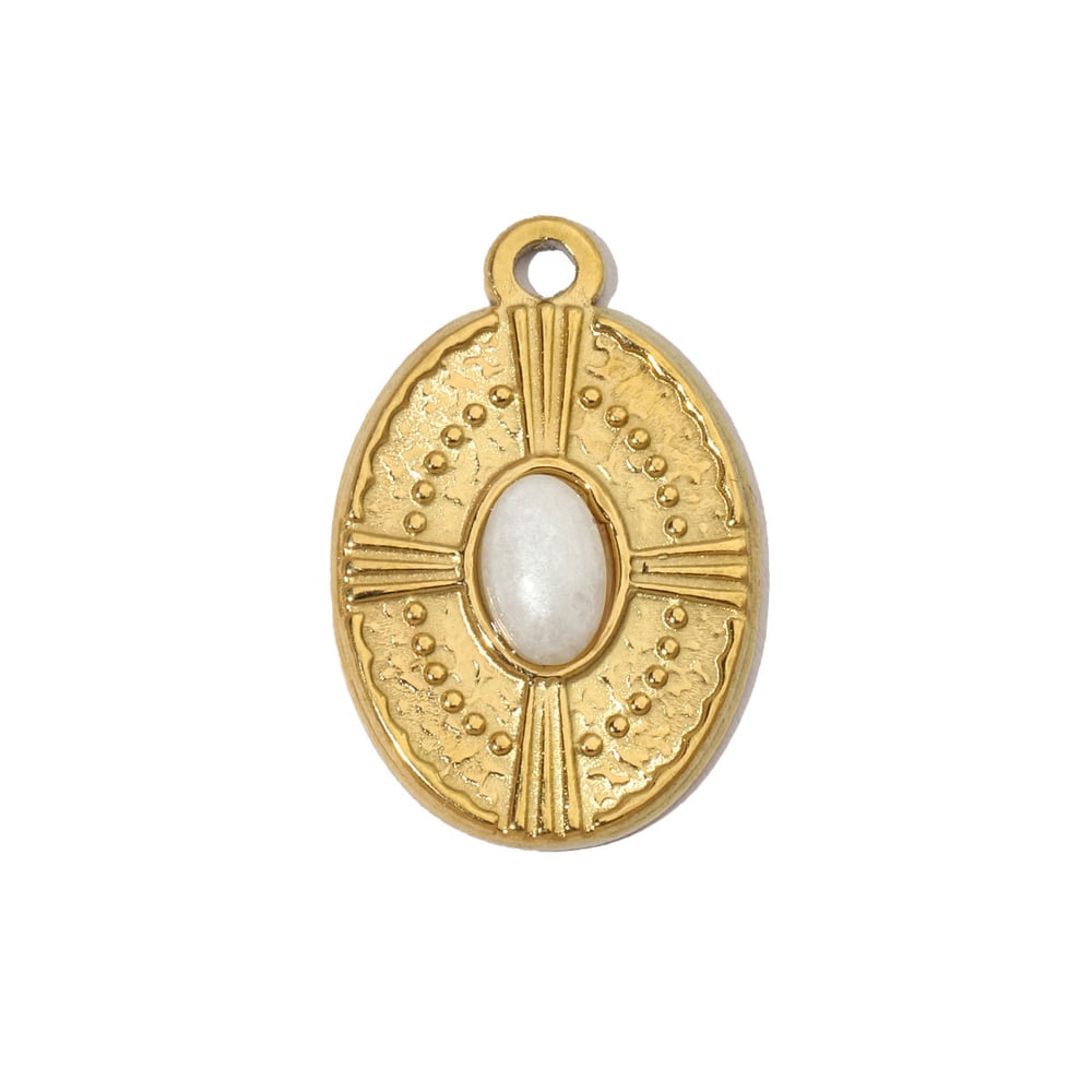 1 pezzo di ciondolo da donna con pietre naturali di lusso a forma di sole