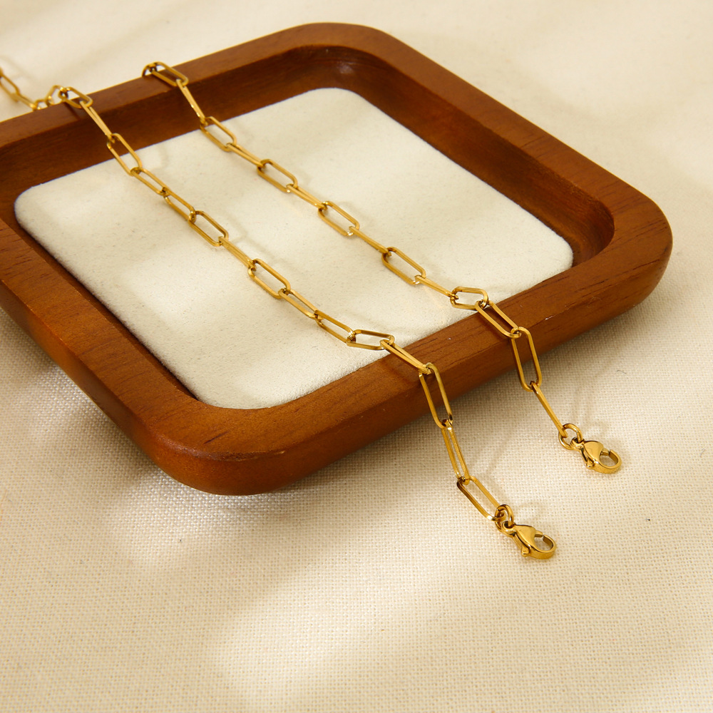 Einfache und stilvolle quadratische DIY-Glieder aus goldfarbenem Edelstahl h5Bild2