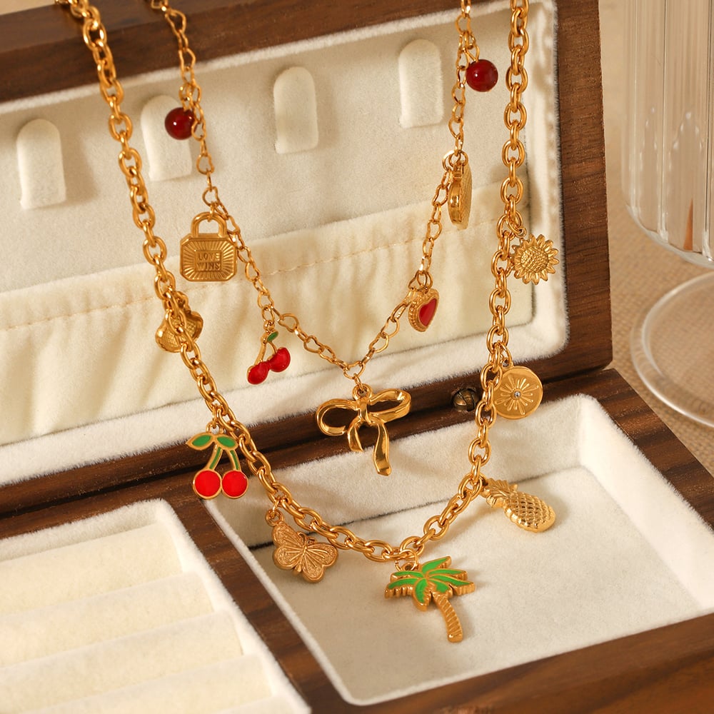 Simple Daily Bow Knot Stainless Steel  Women's Pendant Necklaces h5Picture5
