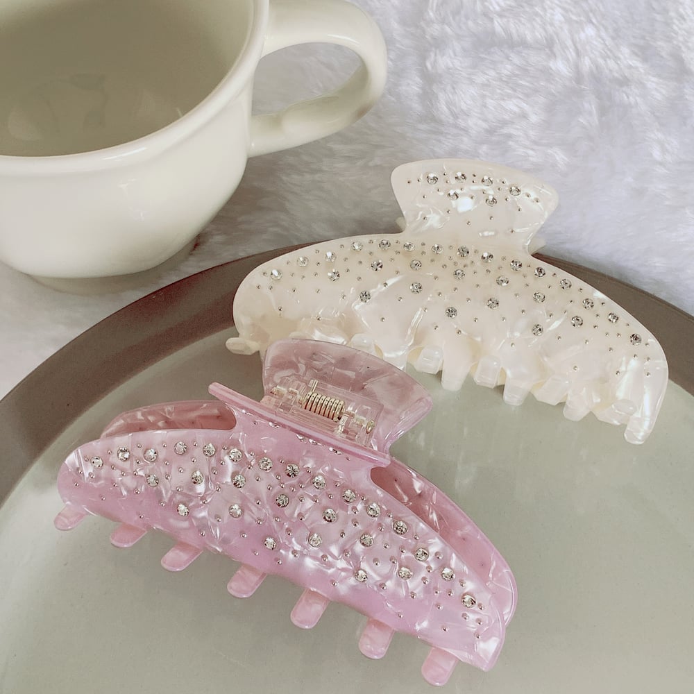 1 Pair Luxurious Series Elegant Solid Color Acetate Women's Hair Claws h5Picture3