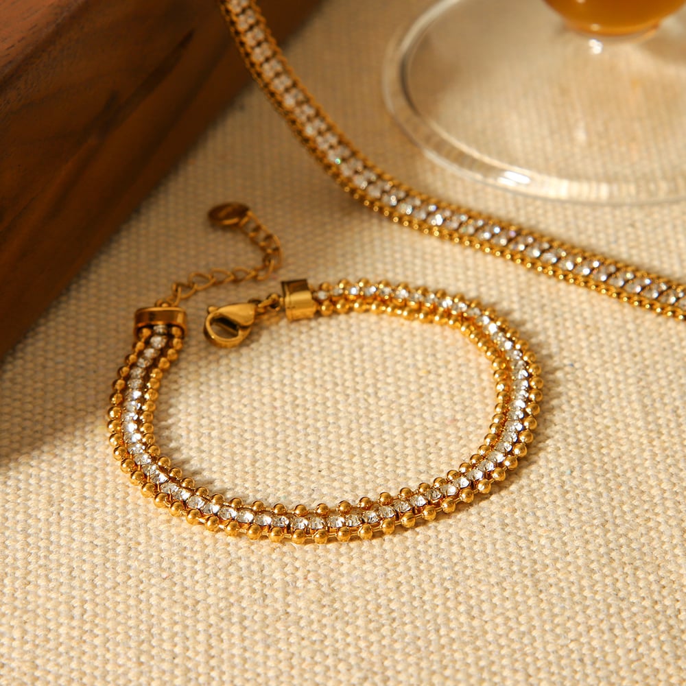 1 Piece Simple  Patchwork Stainless Steel  Women's Chain Bracelets h5Picture4