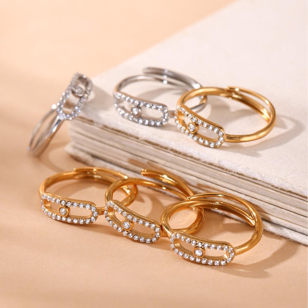 1 Piece Elegant Irregular Shape Stainless Steel Gold Color Women's Necklaces Sets h5Picture5