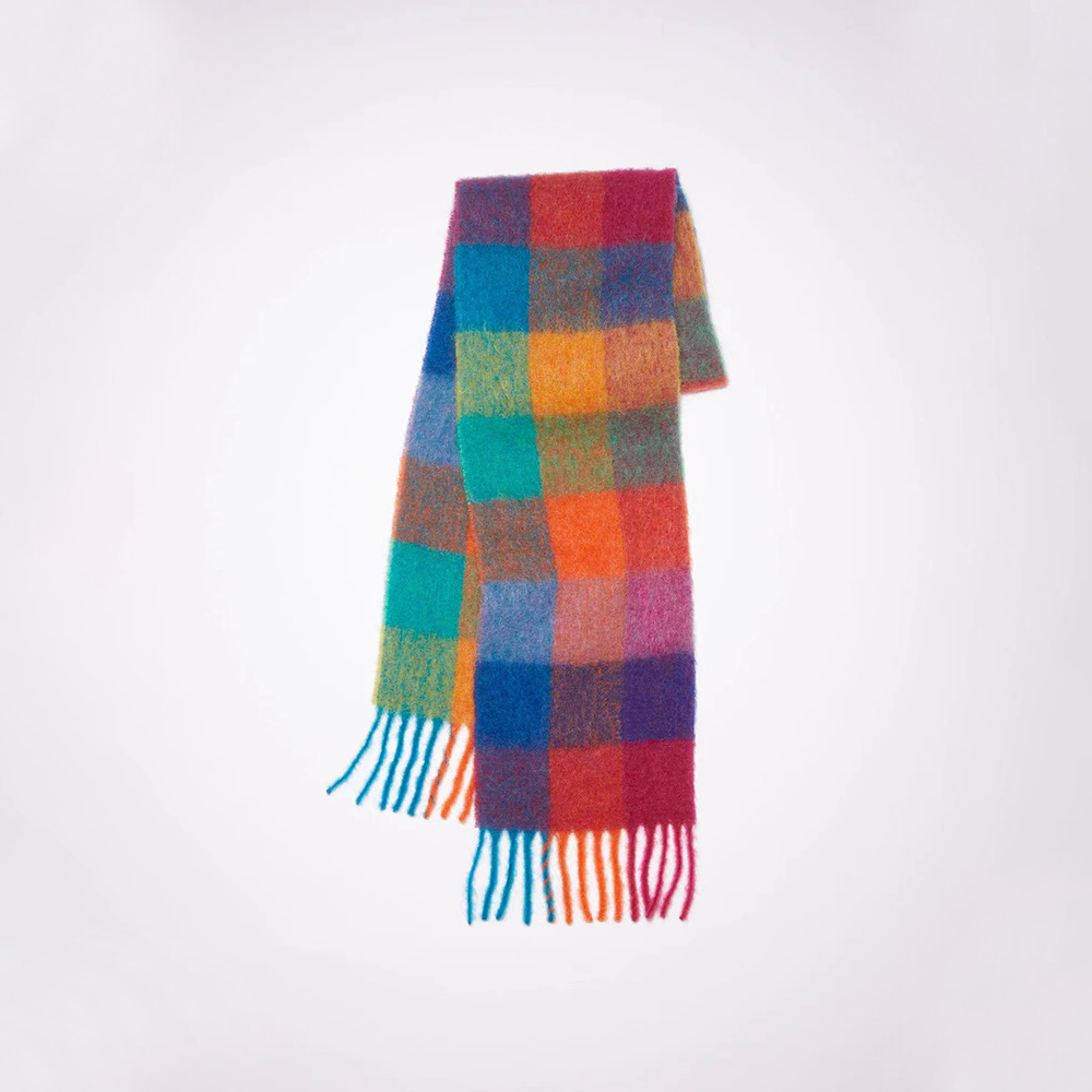 1 Piece Classic Plaid Polyester Women's Winter Scarves 