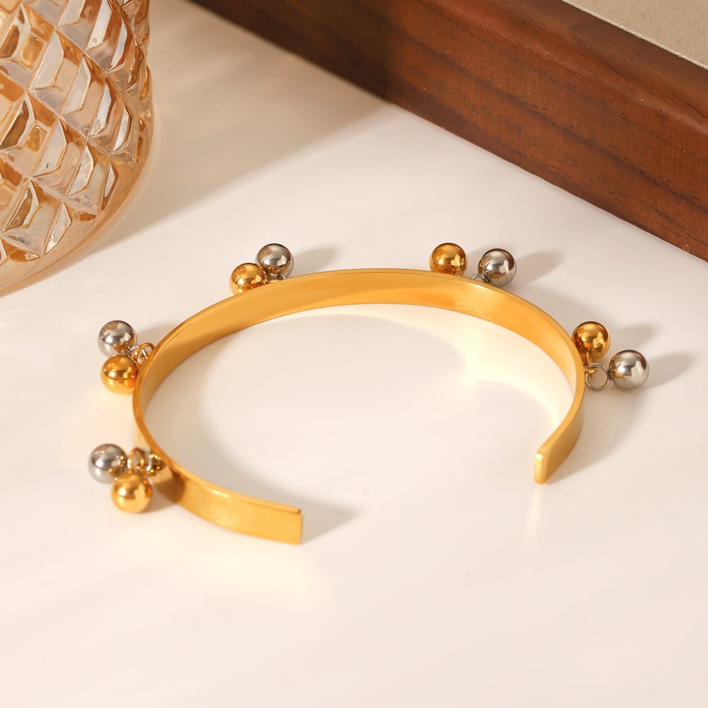 1 Piece Simple Series Daily Mixed Stainless Steel  Women's Bangles h5Picture4