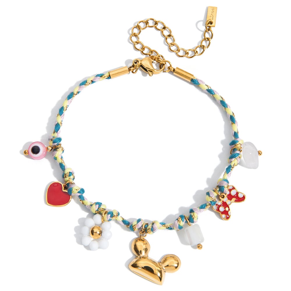 1 Piece Designable Doughnut Stainless Steel Women's Charm Bracelets