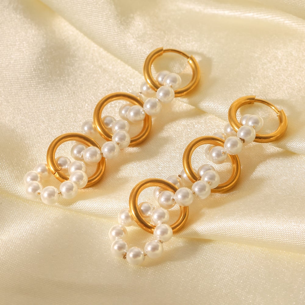 1 Pair Simple Series Daily Circle Stainless Steel  Women's Hoop Earrings Picture7