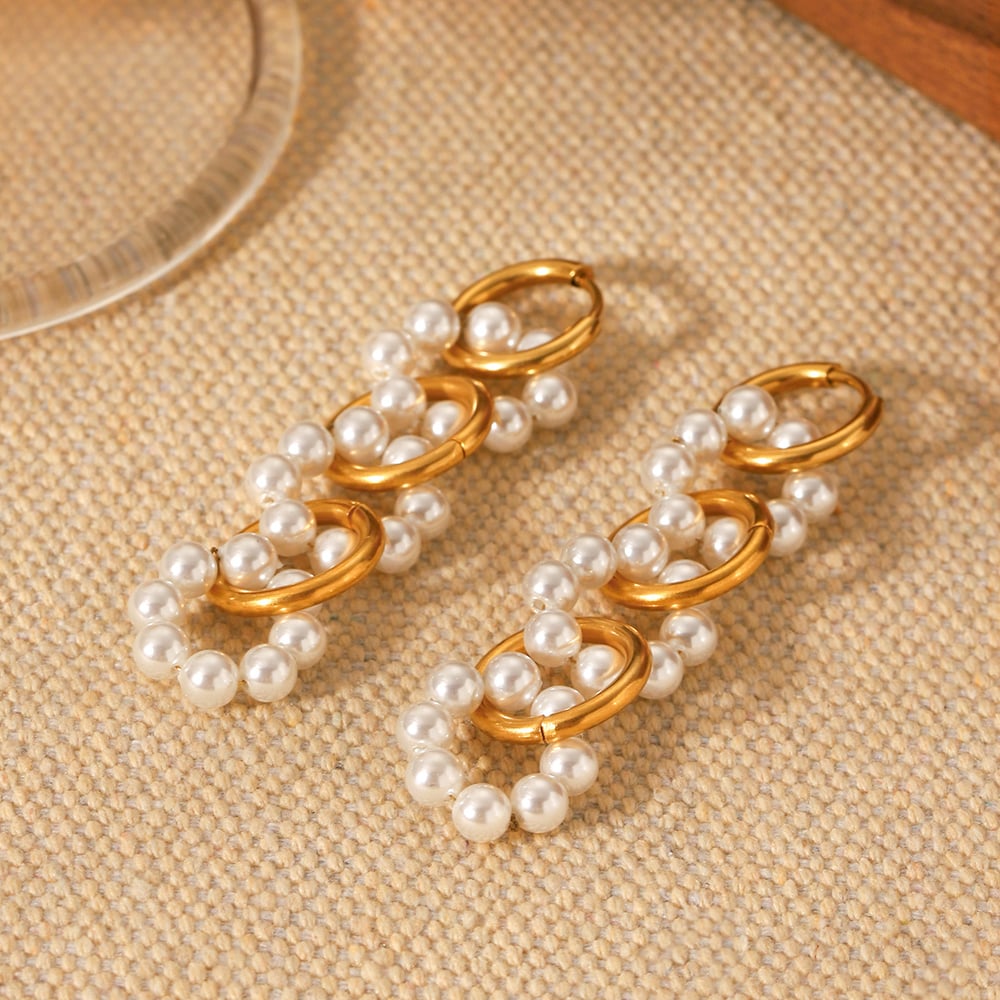 1 Pair Simple Series Daily Circle Stainless Steel  Women's Hoop Earrings Picture5