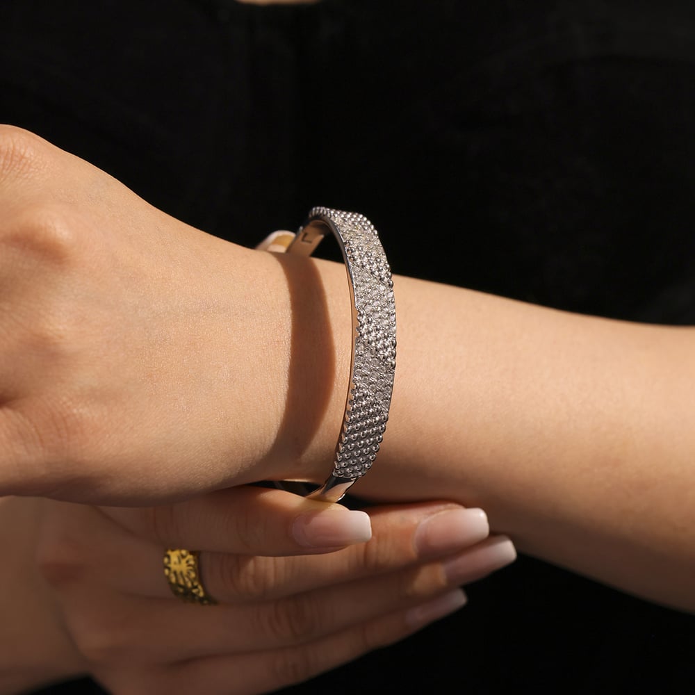 1 Piece Classic Circle Stainless Steel Gold Color Women's Bangles Picture4