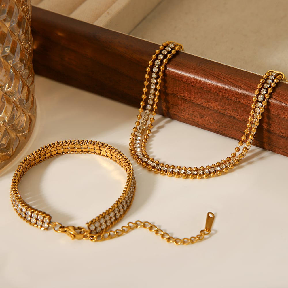 1 Piece Simple  Patchwork Stainless Steel  Women's Chain Bracelets h5Picture6