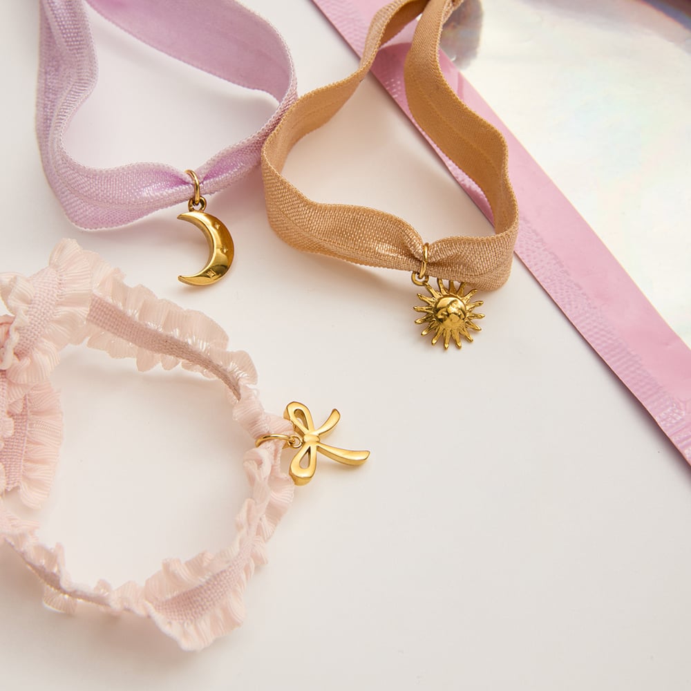 1 Piece Sweet Bowknot Stainless Steel Gold Color Women's Charm Bracelets Picture4