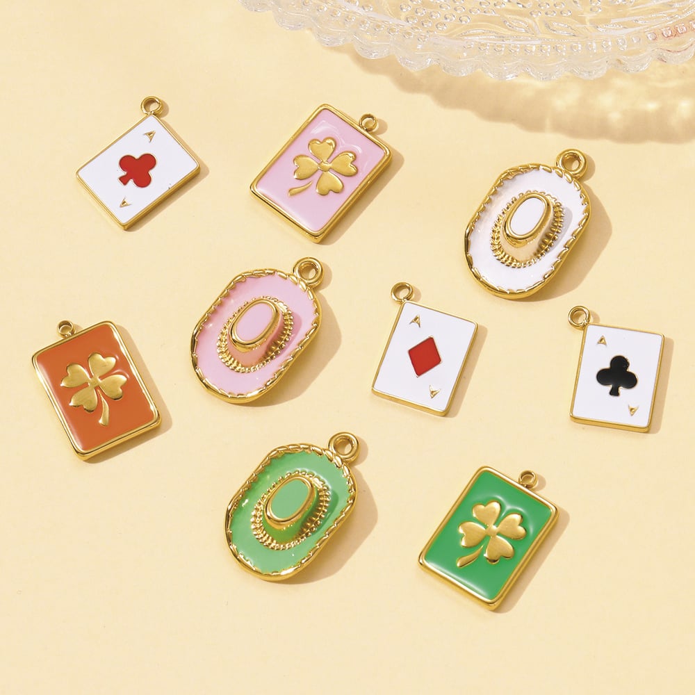 1 Piece Daily Poker Stainless Steel Women's Pendants Picture3