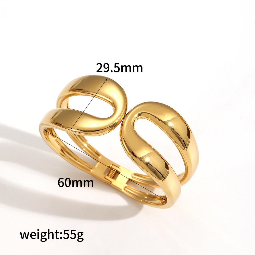 1 Stück Statement-Armreif aus Edelstahl