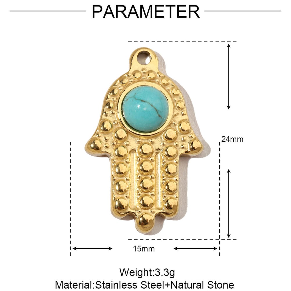 1 Piece Classic Heart Natural Stones Women's Pendants h5Picture2