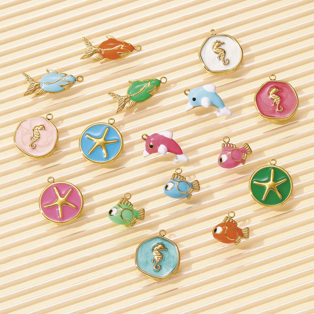 1 Piece Romantic Fish Stainless Steel Women's Pendants h5Picture5
