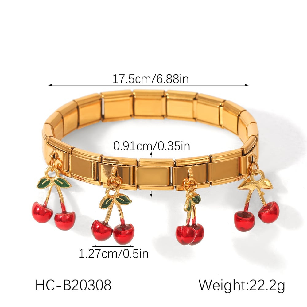 1 Pair Simple Series Daily Plant Stainless Steel  Women's Bangles Picture2