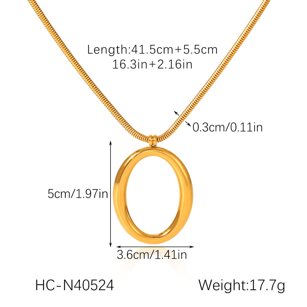 1 collar con colgante de acero inoxidable dorado con forma irregular para mujer Imagen2