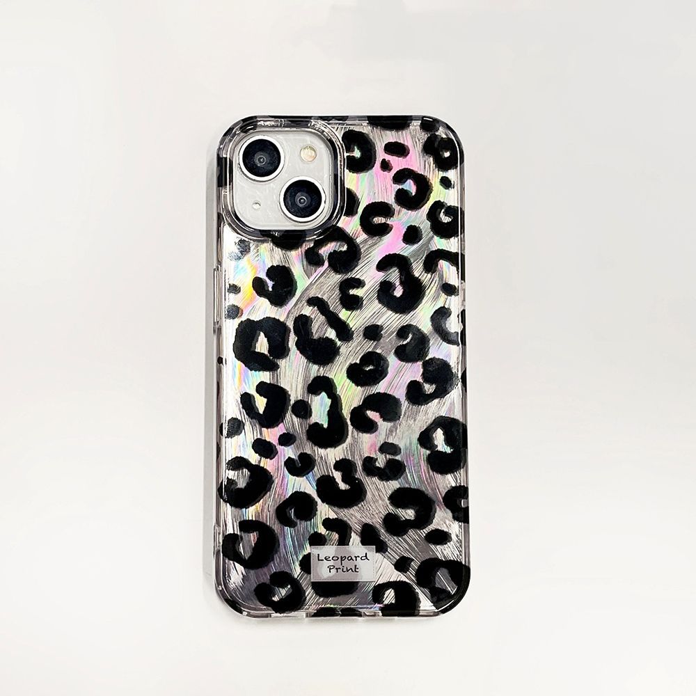 1 Pair TPU Fashionable and Versatile Leopard Print Phone Case Picture2