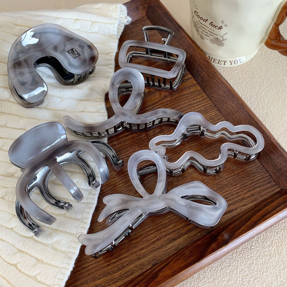 1 Pair Simple Series Casual Geometric Acetate Women's Hair Claws h5Picture4