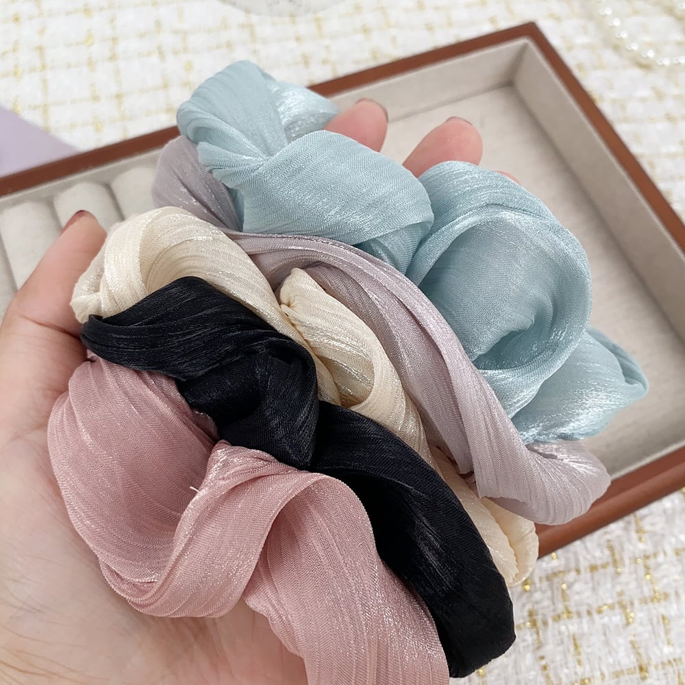 1 Piece Daily Solid Color Synthetic Fiber Women's Scrunchies h5Picture3