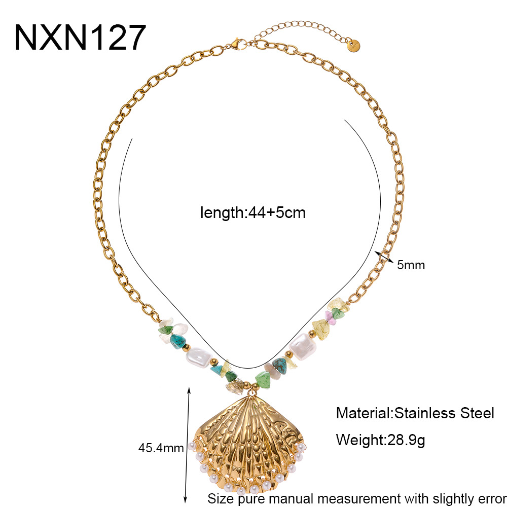 1 Piece  Vacation Turtle Stainless Steel  Gold Color  Women's Pendant Necklaces 